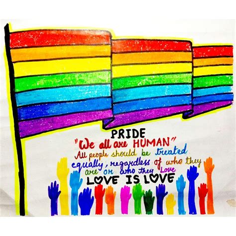 LGBTQ PRIDE POSTER | Poster making, Oil pastel, Pride