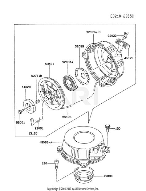 Kawasaki FC420V-AS07 4 Stroke Engine FC420V Parts Diagram for STARTER