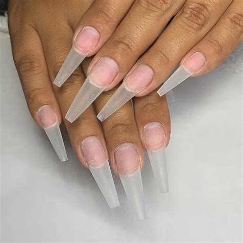 Ibett Nails - 500 Professional Nail Tips Clear Long Stiletto 10 sizes on box