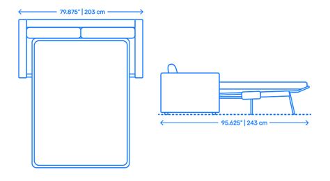 Futons | Sleeper Sofas | Sofa Beds Dimensions & Drawings | Dimensions.com