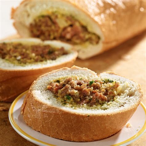 Sausage Stuffed Bread Loaf Recipe from H-E-B