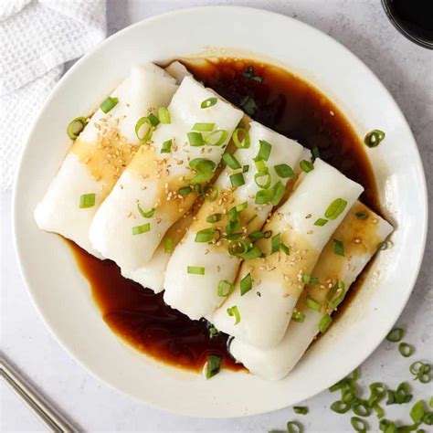 Rice Noodle Rolls Cheung Fun (Vegan) - Christie at Home