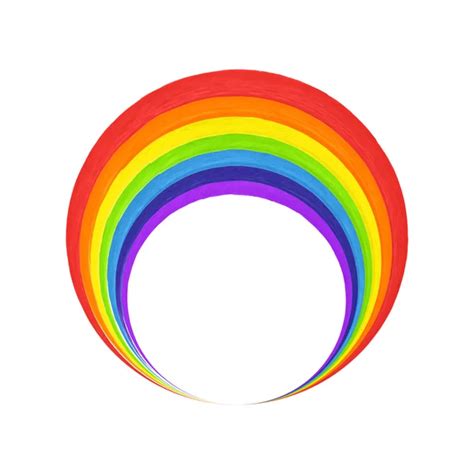 Rainbow circle logo template. Rainbow emblem symbol. Watercolor — Stock ...