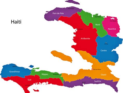 Haiti Map of Regions and Provinces - OrangeSmile.com