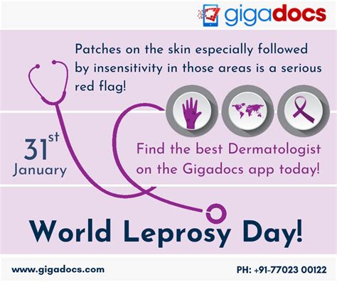 World Leprosy Day- Leprosy Symptoms, Diagnosis and Treatment - Gigadocs - Online Appointment ...