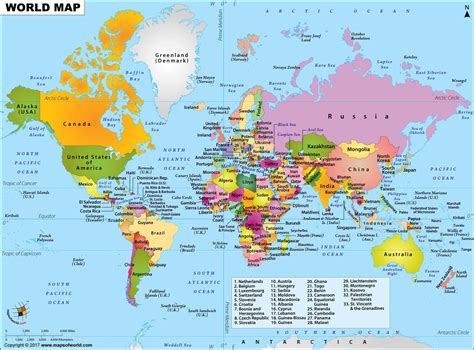 High Definition World Map With Countries - Uf Summer B 2024