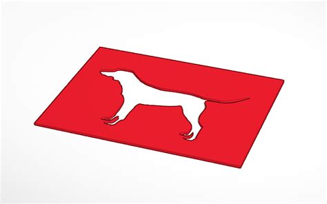 3D design Stencil of a dog | Tinkercad