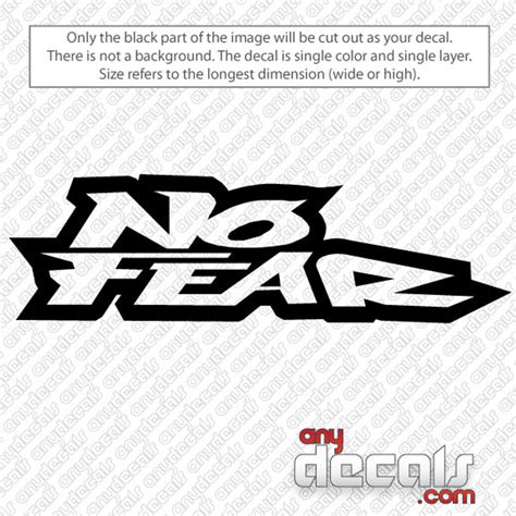 Motocross Car Decals - No Fear Car Decal | AnyDecals.com