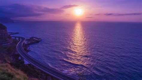 Purple Sunset Reflection 4K Wallpapers | HD Wallpapers | ID #26456