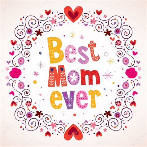 Best Mom Ever card — Stock Vector © Aliasching #58890369