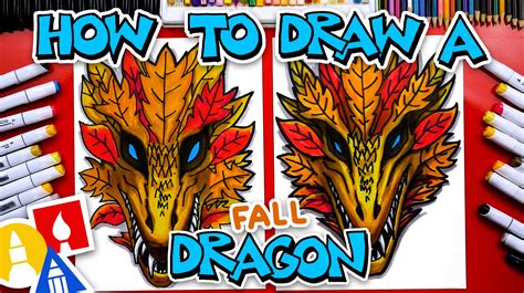 How To Draw An Autumn Dragon - Advanced - Art For Kids Hub