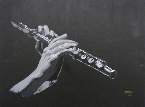 Flute Hands Painting by Richard Le Page - Fine Art America