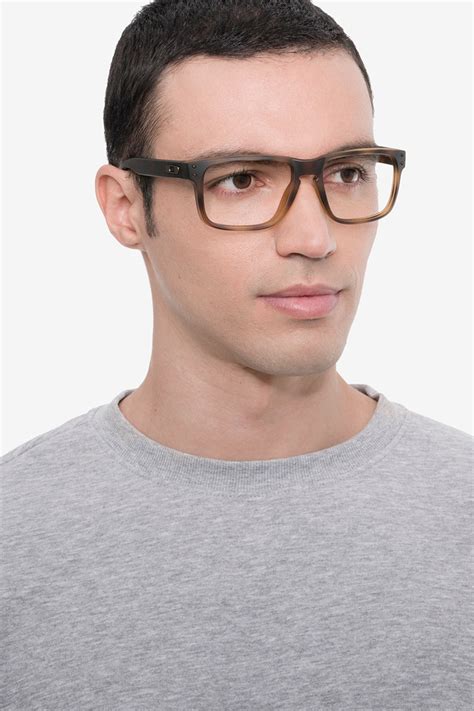 Oakley Holbrook Rx - Rectangle Matte Brown Tortoise Frame Glasses For Men | Eyebuydirect