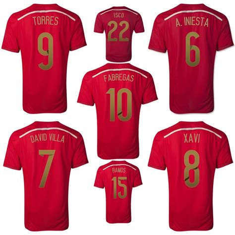 wholesale thai quality 2014 world cup spain national team home soccer ...