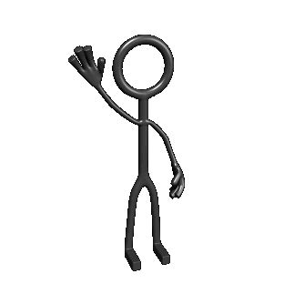 stickman waving animation - Clip Art Library