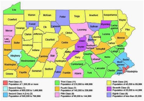 Printable Map Of Pa Counties