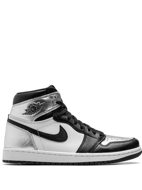 Jordan Air Jordan 1 Retro High OG "Silver Toe" Sneakers | Black | FARFETCH