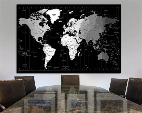 World Map Canvas Print World Map Canvas World Map Large | Etsy