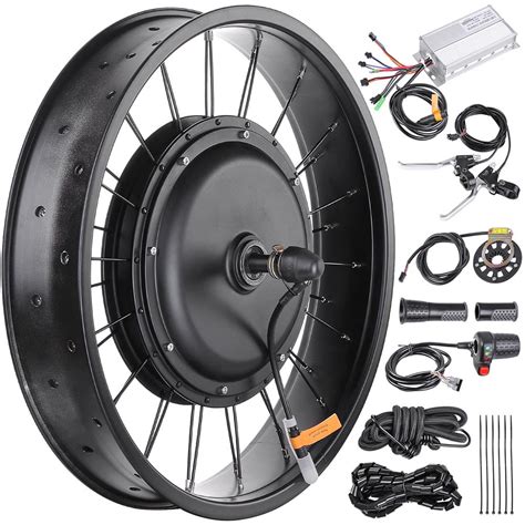 Yescom 20" 48V 1000W Electric Bicycle Front Wheel 470RPM E-Bike Conversion Kit Speed Throttle ...