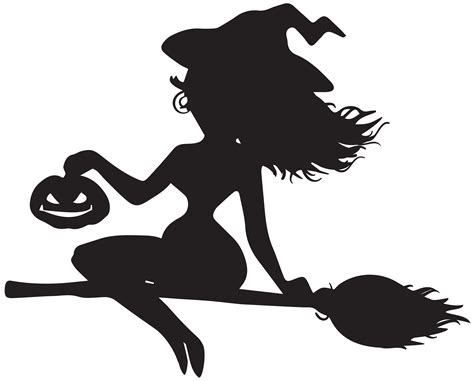 Witchcraft Broom Clip art - Witch on Broom Silhouette PNG Clip Art png download - 8000*6436 ...