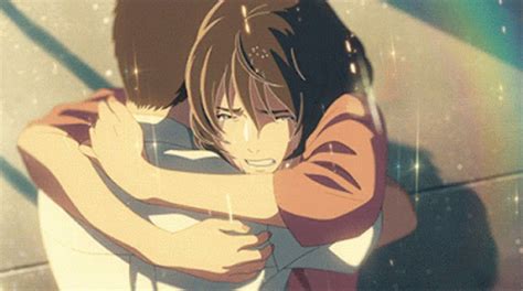 Hug Anime GIF - Hug Anime Crying - Discover & Share GIFs