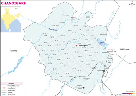 Chandigarh City Map, Information and Facts, Travel Guide