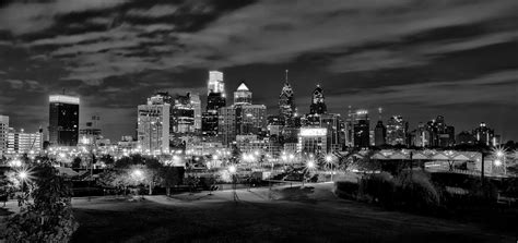 Philadelphia Black and White Cityscape Photograph by Bill Cannon - Fine Art America