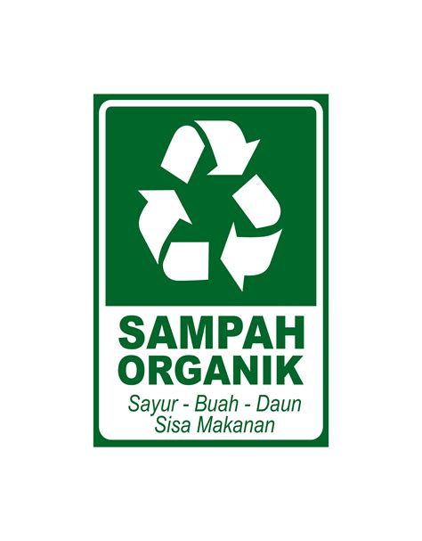 Tulisan Sampah Organik Stiker Sampah Organik Anorganik B3 Shopee Riset - Riset