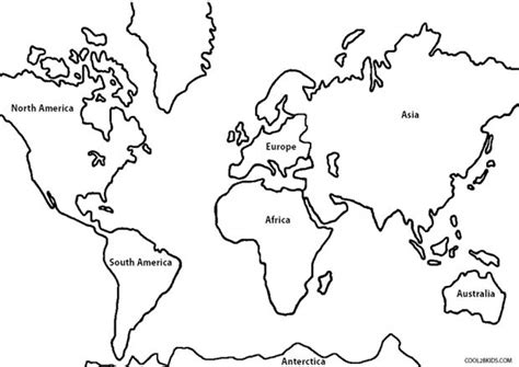 Get This Free Simple World Map Coloring Pages for Children af8vj