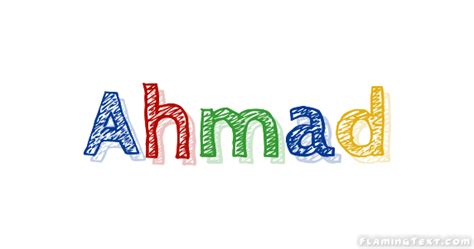 Ahmad Logo | Free Name Design Tool from Flaming Text