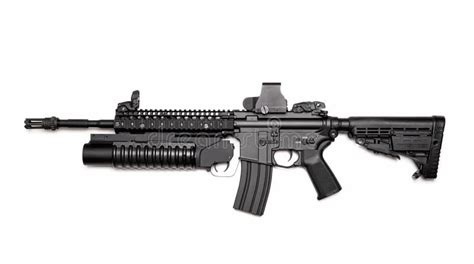 M4A1 Assault Rifle with Grenade Launcher Stock Photo - Image of carbine ...