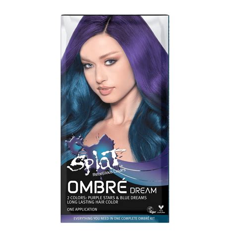 Splat Complete Kit, Ombre Dream, Semi-Permanent Blue & Purple Hair Dye with Bleach - Walmart.com