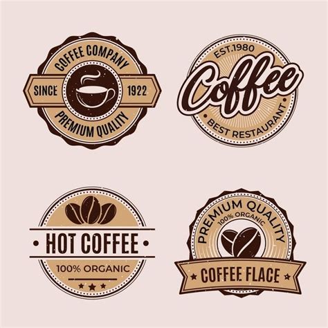 Premium Vector | Retro coffee shop logo collection | Coffee shop logo, Coffee shop logo design ...