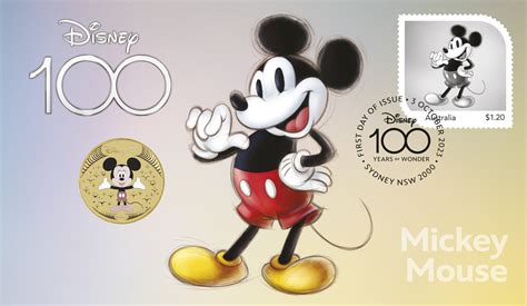 2023 Disney 100 - Mickey Mouse Perth Mint Stamp & Coin PNC