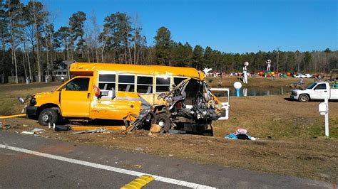 Ten injured, two seriously, after 18-wheeler crashes into school bus in North Carolina, fire ...