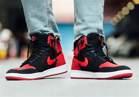 Air Jordan 1 Flyknit Bred Banned On-Feet Images 919704-001 | SneakerNews.com