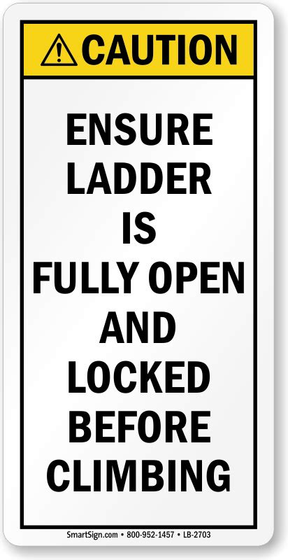 Ladder Safety and Warning Labels | Affordable yet durable