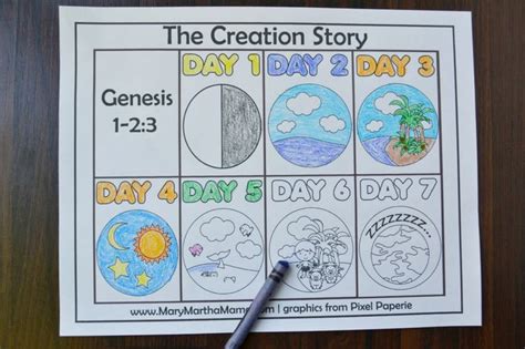 The Creation Story | Creation coloring pages, Creation bible lessons ...