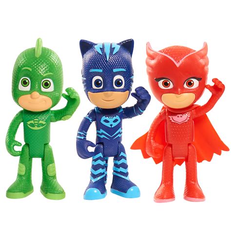 PJ Masks Articulated Figures 3pk, includes Catboy, Owlette & Gekko - Walmart.com