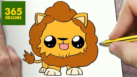 COMMENT DESSINER LION KAWAII ÉTAPE PAR ÉTAPE – Dessins kawaii facile - YouTube