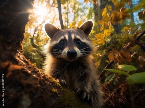 Raccoon in its Natural Habitat, Wildlife Photography, Generative AI ...