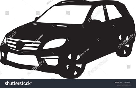 Car Silhouette Black White Stock Vector (Royalty Free) 2151355811 ...