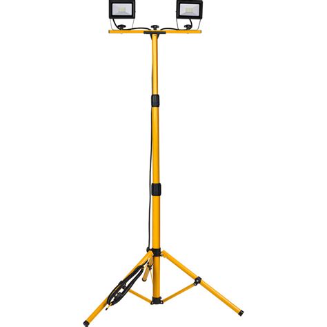 LED Twin Tripod Work Light IP65 240V 2x20W 2x2000lm