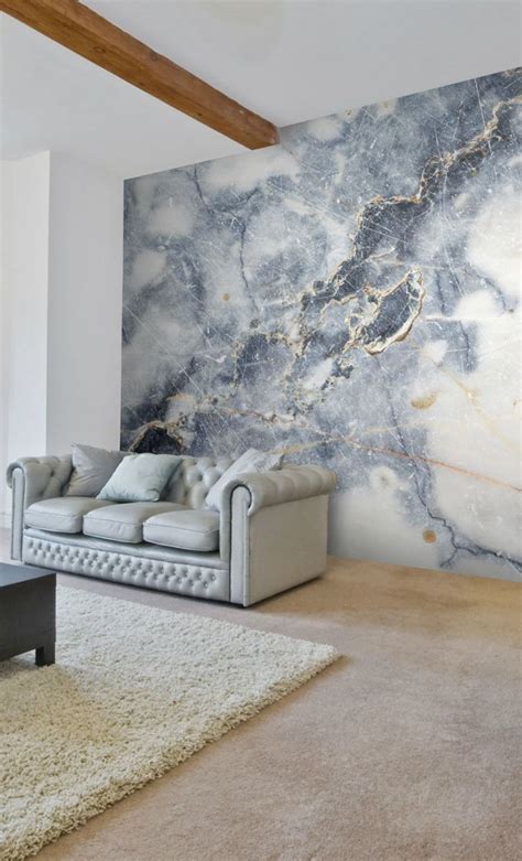 This stunning white marble wallpaper will create the luxurious look of marble walling in your ...