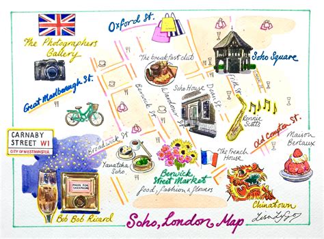 Soho London Map - Etsy