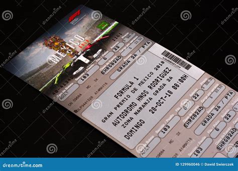 Ticket To the 2018 Mexican Formula 1 Grand Prix Editorial Photo - Image ...