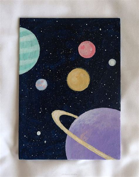 15 Easy Outer Space & Galaxy Painting Ideas in 2022 | Galaxy painting acrylic, Planet painting ...