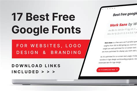 17+ Best Free Google Fonts For Websites, Logo Design & Branding