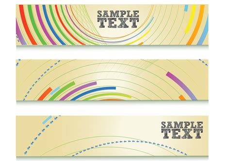 Colorful Abstract Lines Banner Vector Set 80757 Vector Art at Vecteezy