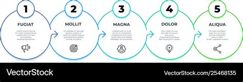 Process flow infographic 5 steps graphic diagram Vector Image